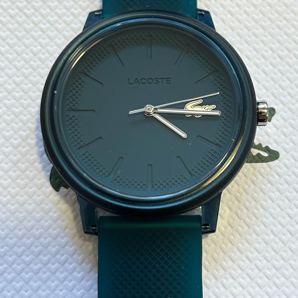 Lacoste Watch With 40mm Emerald Green Face With Emerald Green Silicone Band